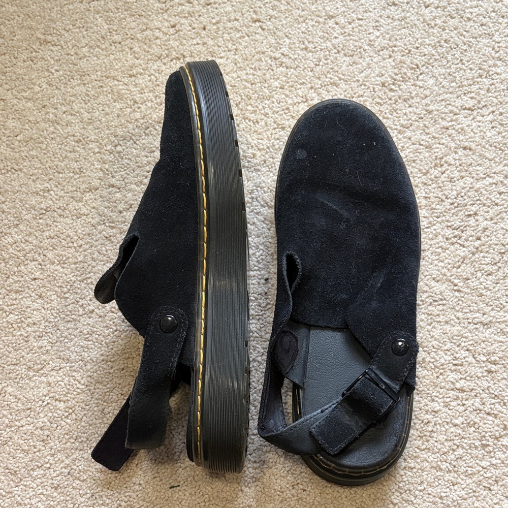 Doc marten Carlson black suede slingback mules